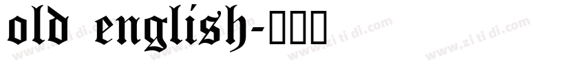 old english字体转换